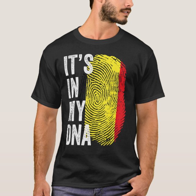 Camiseta Está na minha equipe de futebol belga de bandeira  (Frente)
