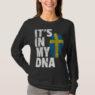 Camiseta Está na minha Suecia de DNA, mulheres suecas de ba