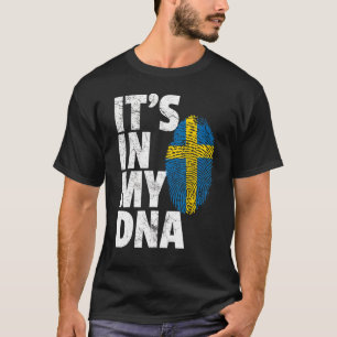 Camiseta Está na minha Suecia de DNA, mulheres suecas de ba