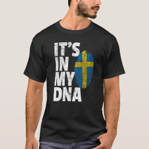 Camiseta Está na minha Suecia de DNA, mulheres suecas de ba