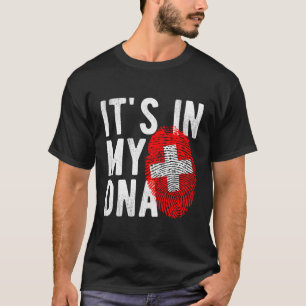 Camiseta Está Na Minha Suiça De Dna, Impressão Digital