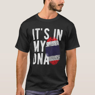 Camiseta Está no meu DNA, a bandeira da Tailândia Fingerpri