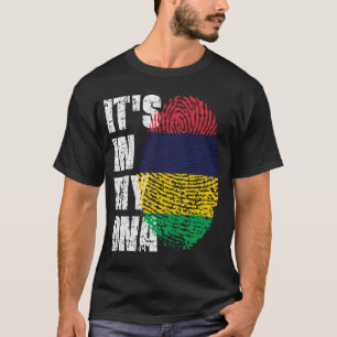 Camiseta Está no meu DNA, a Garota da Bandeira Maurícia.