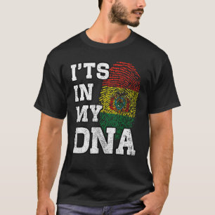 Camiseta Está no meu DNA, a impressão digital boliviana, or