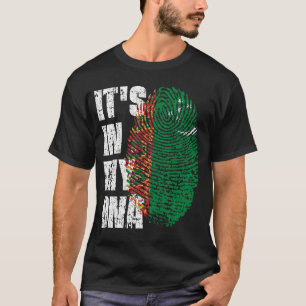 Camiseta Está no meu DNA, a moça de sinalizador Turquemenis