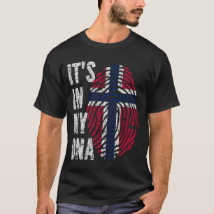 Camiseta Está no meu DNA, a Noruega é a bandeira masculina 