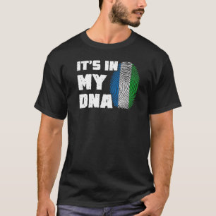 Camiseta Está no meu DNA, a Sinalizador da Serra Leoa, Home