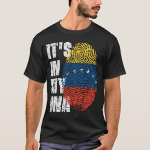 Camiseta Está no meu DNA, a venezuelana, presente