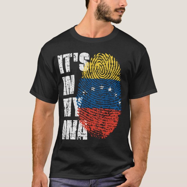 Camiseta Está no meu DNA, a venezuelana, presente (Frente)
