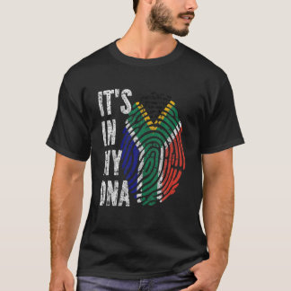 Camiseta Está no meu DNA África do Sul Sinalizador Africano