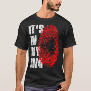 Camiseta Está no meu Dna Albânia Bandeira Albanesa