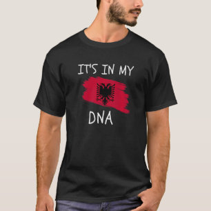 Camiseta Está no meu DNA Albânia Bandeira Raízes Albanesas
