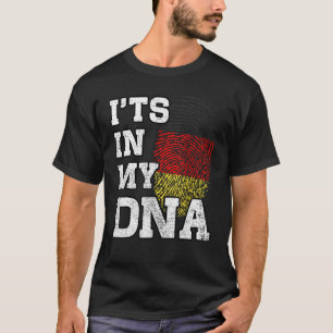 Camiseta Está no meu DNA alemão Impressão digital Orgulhosa