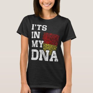 Camiseta Está no meu DNA alemão Impressão digital Orgulhosa