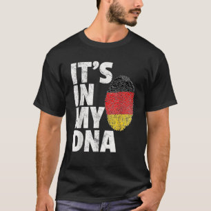 Camiseta Está no meu DNA, alemão, Orgulho de Bandeira Nacio