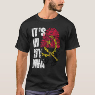 Camiseta Está no meu Dna Angola Bandeira Angolana
