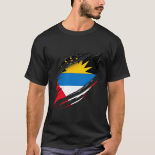 Camiseta Está No Meu Dna Antígua Barbuda, Bandeira Souvenir