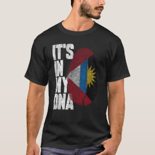 Camiseta Está no meu DNA Antíguan Bandeira Hispânica