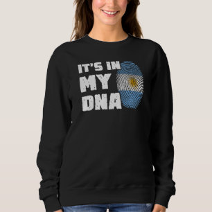 Camiseta Está no meu DNA Argentina Bandeira Impressão Digit