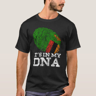 Camiseta Está no meu DNA, as cores africanas zambianas dota