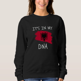 Camiseta Está no meu DNA Bandeira da Albânia Raízes Albanes
