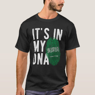 Camiseta está no meu DNA bandeira da Arábia Saudita Impress