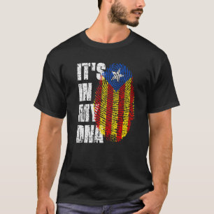 Camiseta Está No Meu Dna Bandeira Da Catalunha Catalã