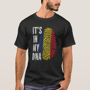 Camiseta Está No Meu Dna Bandeira Da Romênia Romeno
