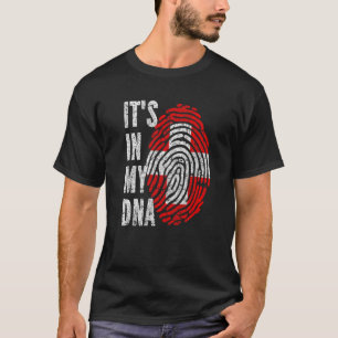 Camiseta Está No Meu Dna Bandeira Da Suíça Suíço