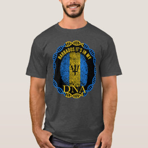 Camiseta Está no meu DNA Bandeira de Barbados Homens Mulher