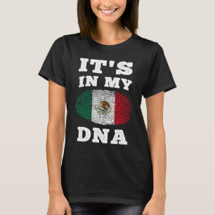 Camiseta Está No Meu DNA Bandeira Do México Mexicano