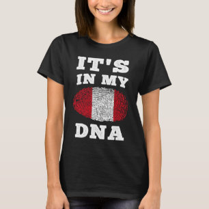 Camiseta Está No Meu DNA Bandeira Do Peru Peruano
