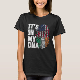 Camiseta Está No Meu DNA, Bandeira Irlandesa Americana Orgu