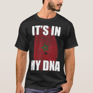 Camiseta Está no meu DNA Bandeira marroquina