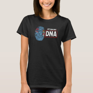 Camiseta Está no Meu DNA Bandeira Nacional Fijian Patriótic