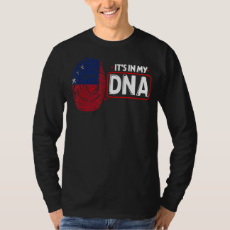 Camiseta Está No Meu DNA Bandeira Nacional Samoano Patrióti