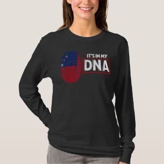 Camiseta Está No Meu DNA Bandeira Nacional Samoano Patrióti