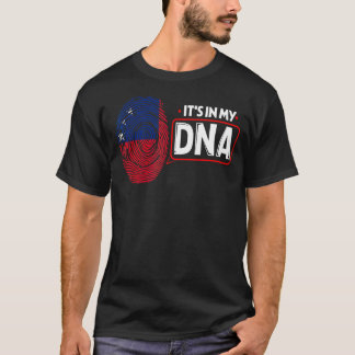 Camiseta Está No Meu DNA Bandeira Nacional Samoano Patrióti