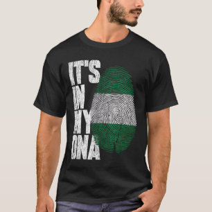 Camiseta Está no meu DNA Bandeira Nigeriana Orgulhosa Nigér
