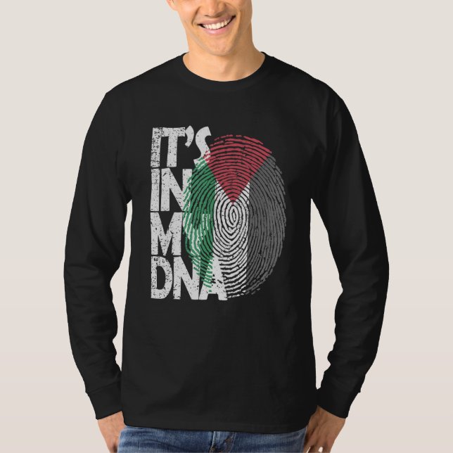 Camiseta Está No Meu Dna, Bandeira Palestina Árabe Palestin (Frente)