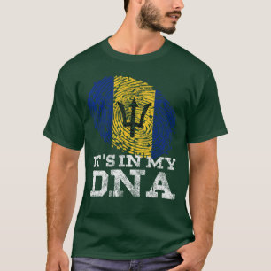 Camiseta Está no meu DNA Barbados Barbadian Bajan Bandeira