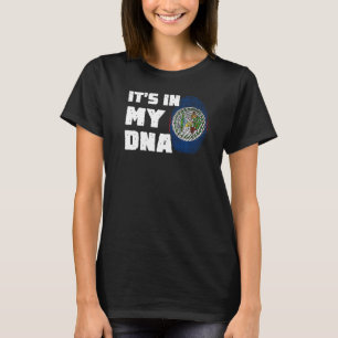 Camiseta Está no meu DNA, Belize Flag, Homens Imprimidos Mu