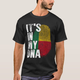 Camiseta Está no meu DNA Beninense Africano Afro África Ben