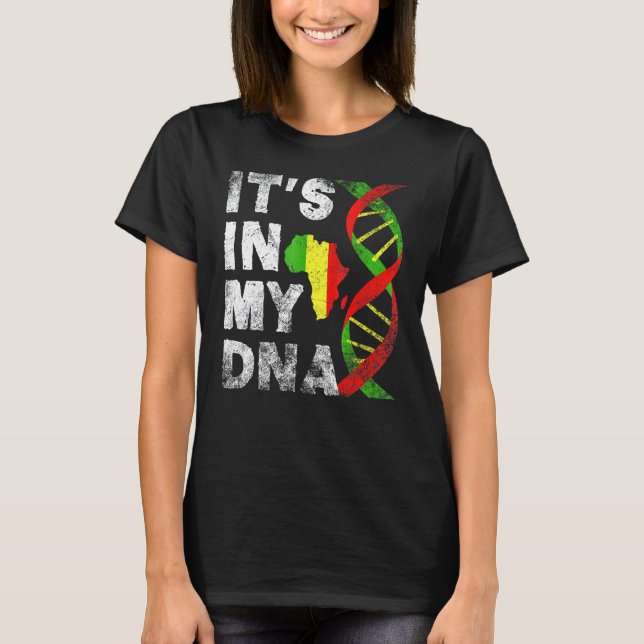 Camiseta Está No Meu Dna Black Pride Black Roots 202 (Frente)