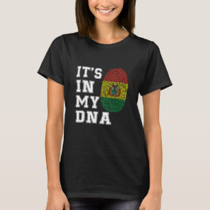 Camiseta Está No Meu DNA Bolivianos Orgulhosos Bandeira Da