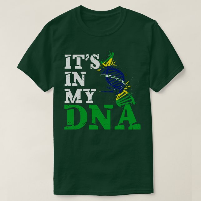 Camiseta Está no meu DNA Brasil (Frente do Design)