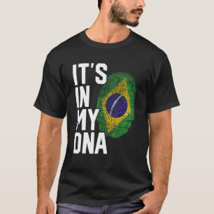 Camiseta ESTÁ NO MEU DNA Brasil Bandeira Brasileira Herança
