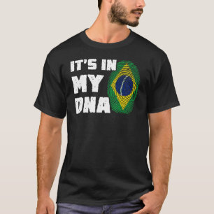 Camiseta Está no meu DNA, Brasil, Sinalizador, Homens Impri