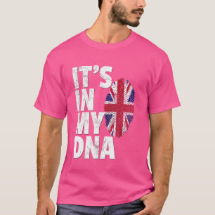 Camiseta ESTÁ NO MEU DNA British Flag Reino Unido UK Uni