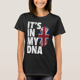 Camiseta ESTÁ NO MEU DNA British Flag Reino Unido UK Uni